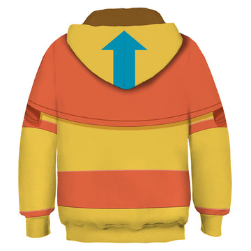 Avatar: La Leyenda de Aang Avatar: The Last Airbender Aang Cosplay Sudadera con Capucha para Niños